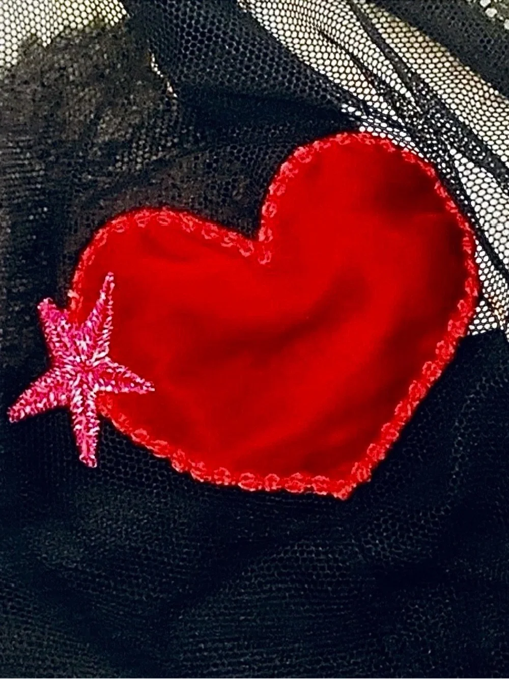 NWT Savage x Fenty XL Rihanna Valentines Day Heart Mesh Bra Panties Lingerie Set
